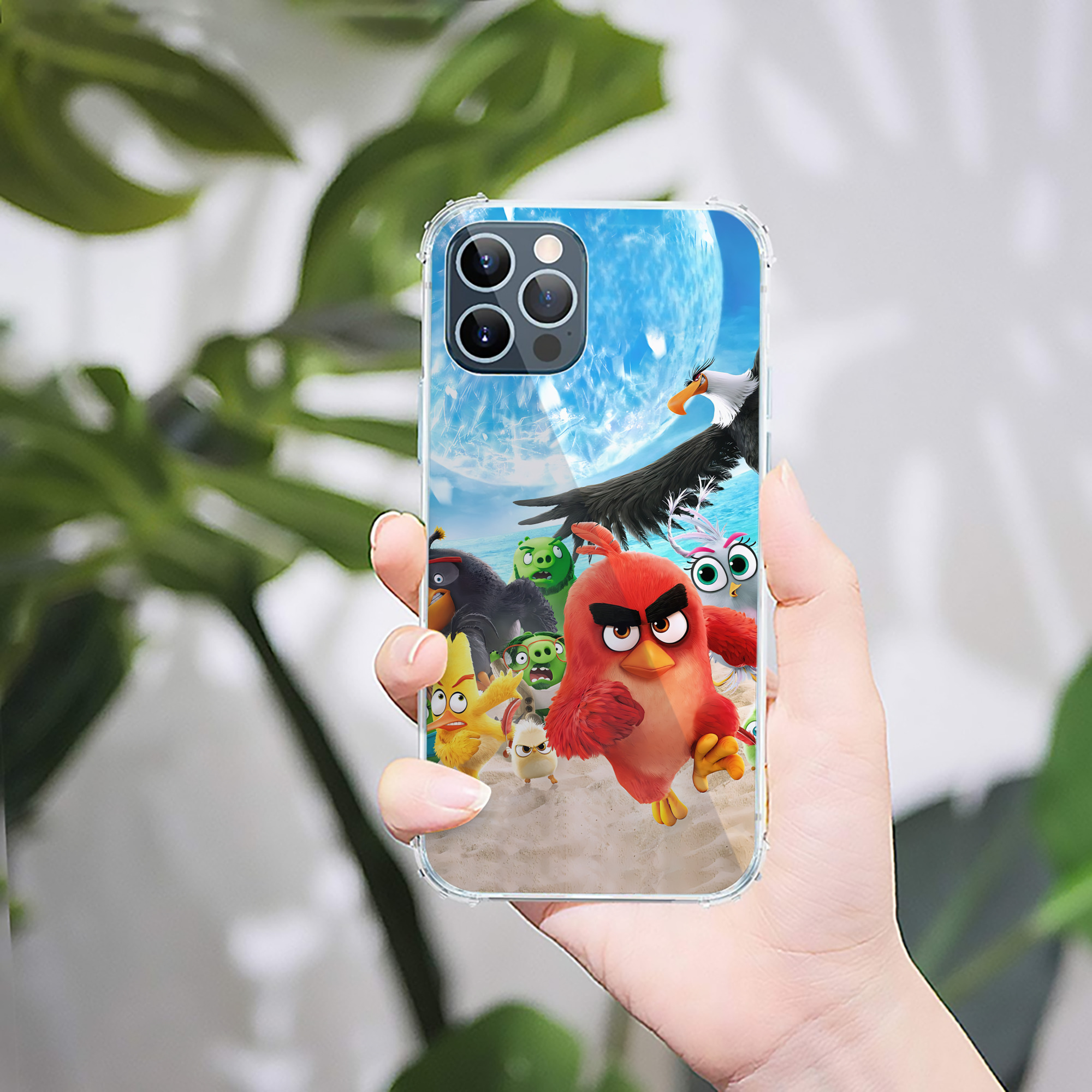 （画像用） Angry Birds アングリーバード 【iPhone 12シリーズ対応】透明スマホケース（クリアソフトケース）